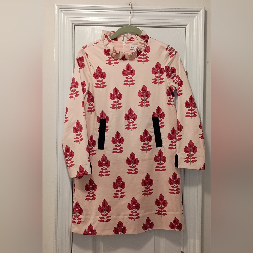 Petit Peony Pink red Floral dress girls 14